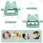 Baby Teething Toys for Babies 0-6 Months,Baby Teether Chew Toys for Teething Relief,Silicone Teething Mitt,Baby Toys 6 to 12 Months,Ideal Baby Shower Gifts for New Moms & Newborn(Cartoon Cat) - Image 4